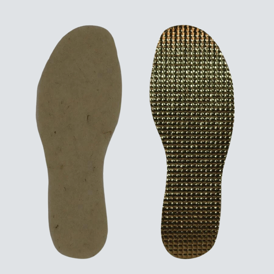 Insole w. aluminium and wool